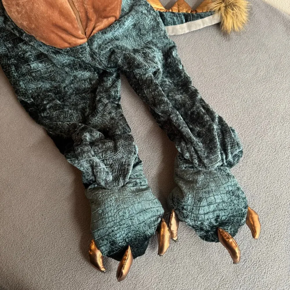 FAO Schwartz Dragon Costume Kids 3T Blue‎ Green Fantasy Theater Halloween